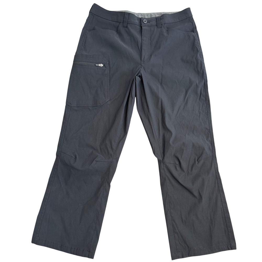 Eddie Bauer Mens Guide Pro Pants 34x30 Dark Gray Hiking Outdoor Cargo Tech Pants